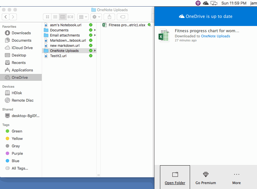 OneNote's Cloud Attachments are Saved in OneDrive's OneNote Uploads Folder 