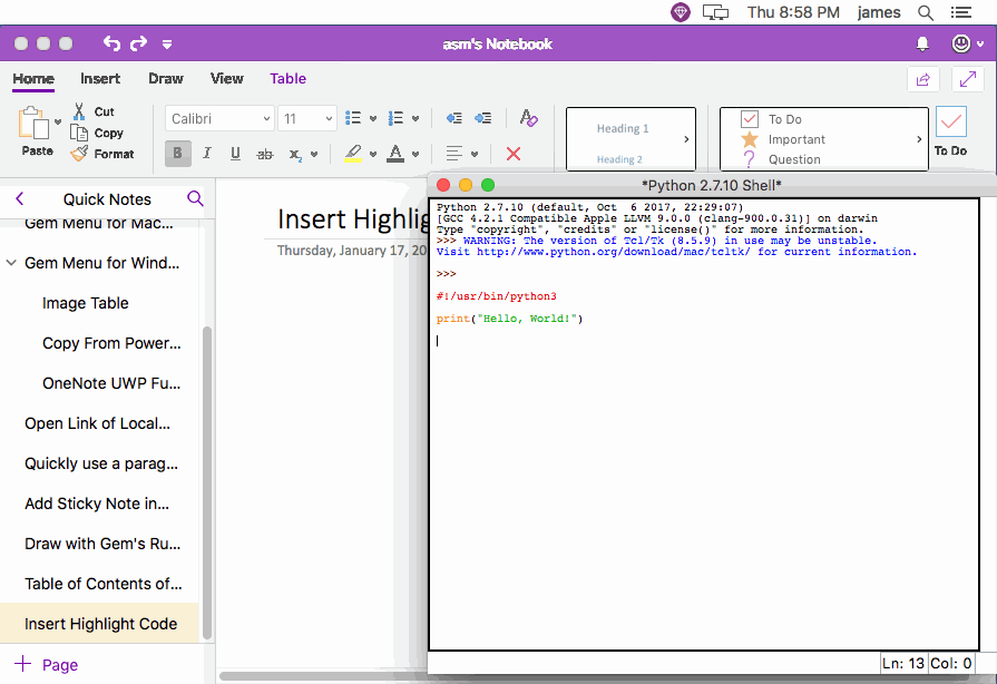 Copy Code from the IDE