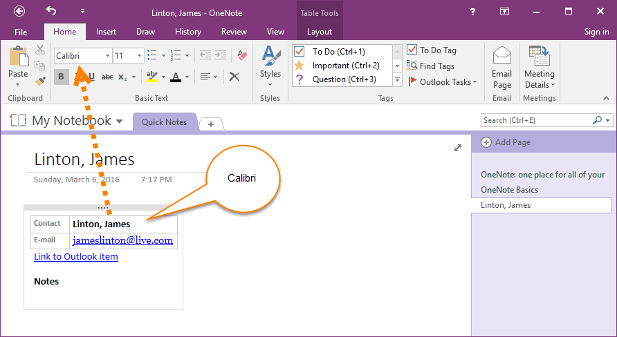 edit default font in office 365 outlook