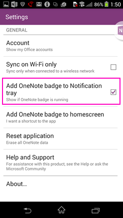 In Settings, clear the check box next to Add OneNote to Notification tray.
