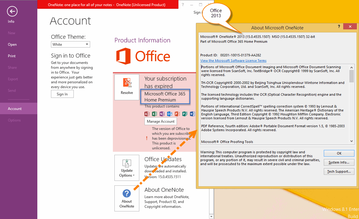 How To Check Your Office 365 Is 13 Or 16 Office Onenote Gem Add Ins