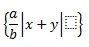 Equation with brackets and separators