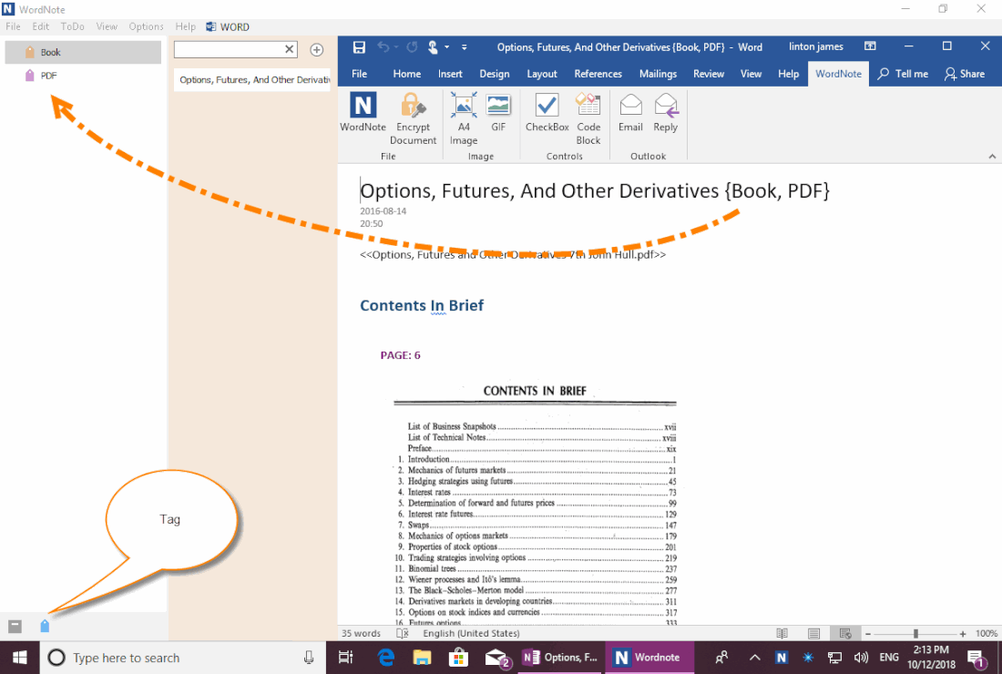 WordNote: Convert Tags of OneNote Gem – Favorites to WordNote Tags 