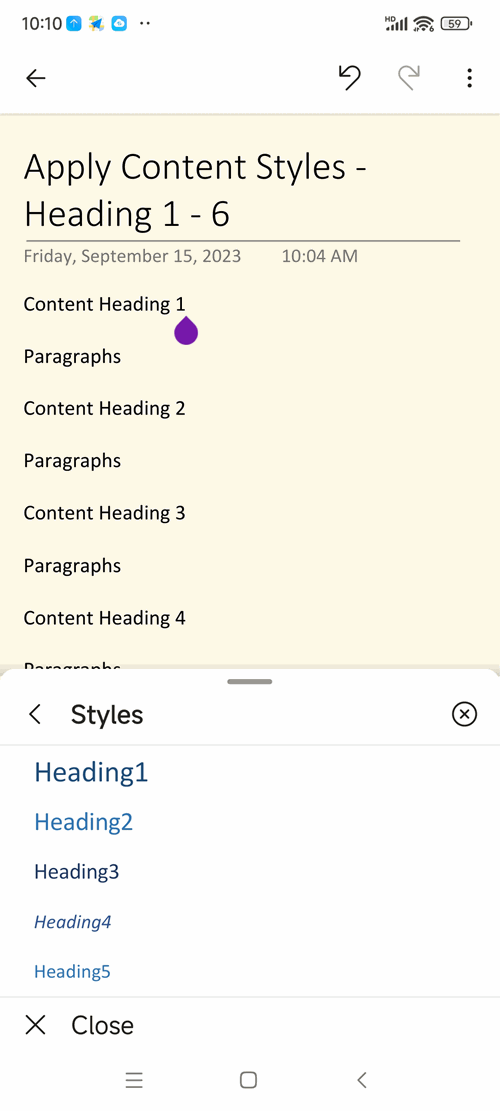 Choose a Content Style