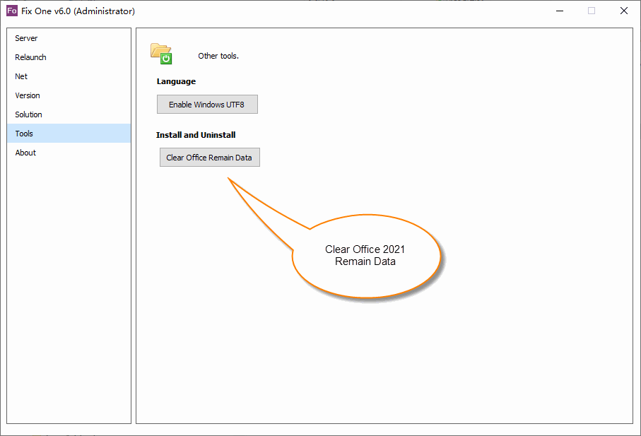 Use Fix One to Clear Office 2021 Junk After Uninstalled Office 2021