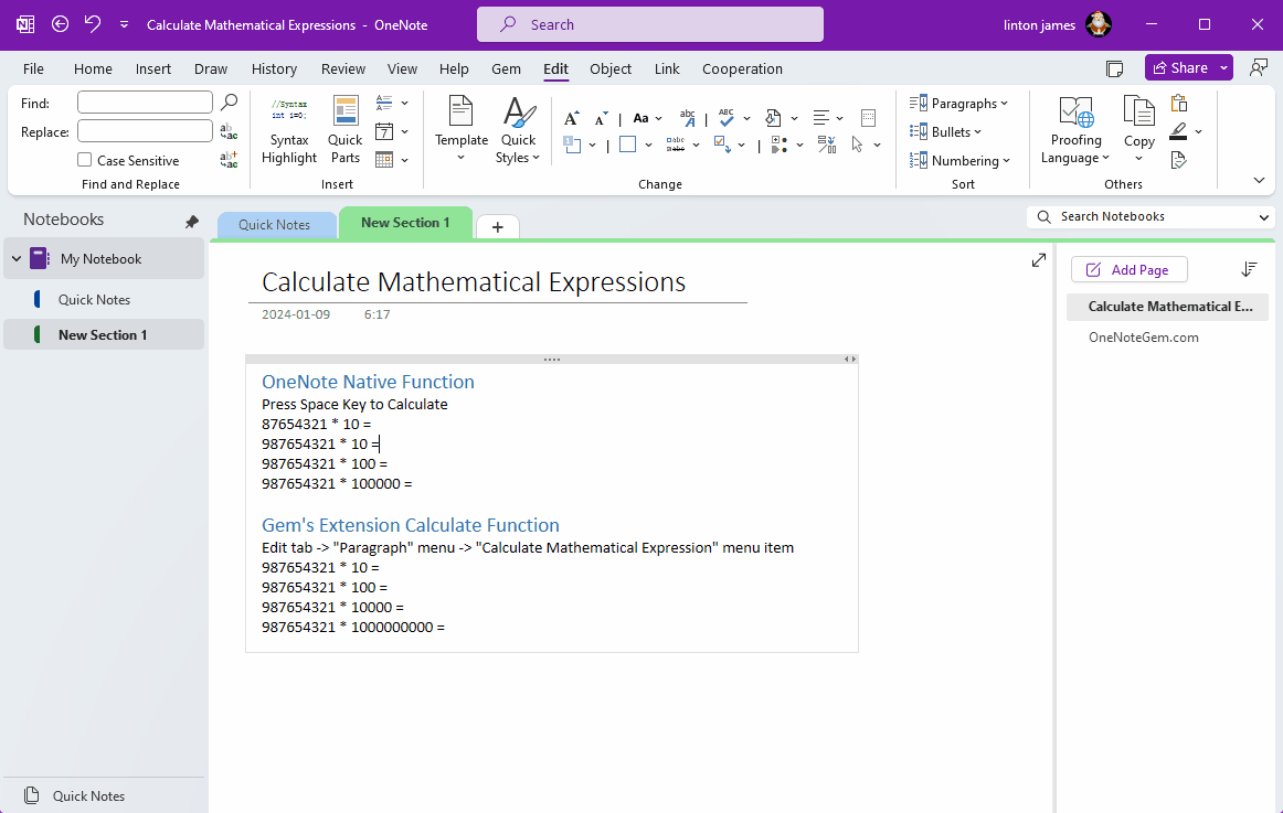 Use the extended functionality of Gem's Calculate Mathematical Expressions to display the results of calculations not in scientific notation, but in full numeric values.