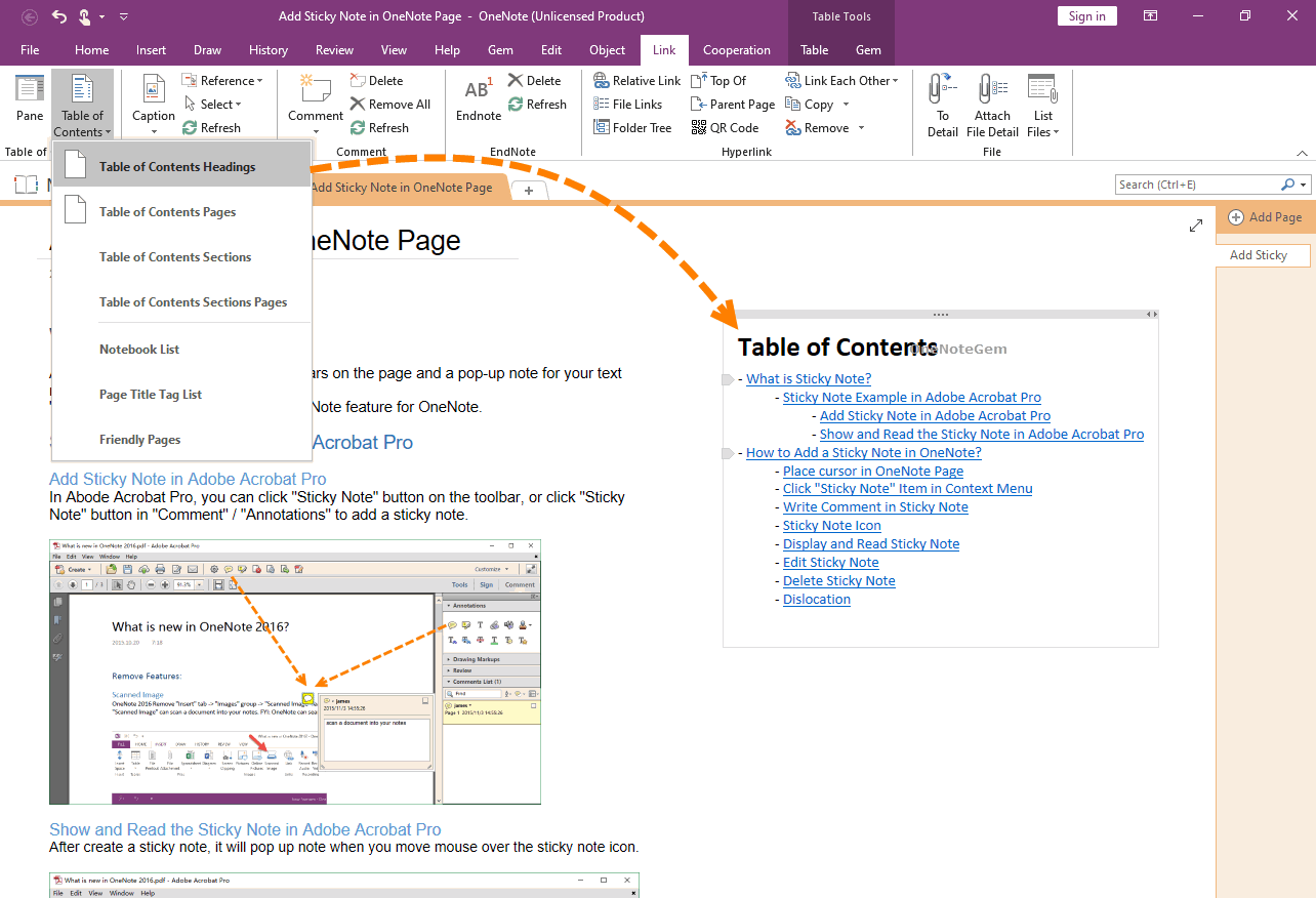 Create Collapsible TOC