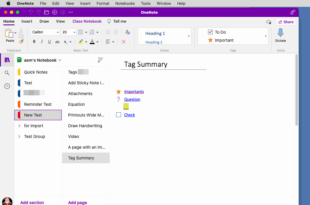 Tag Summary Page