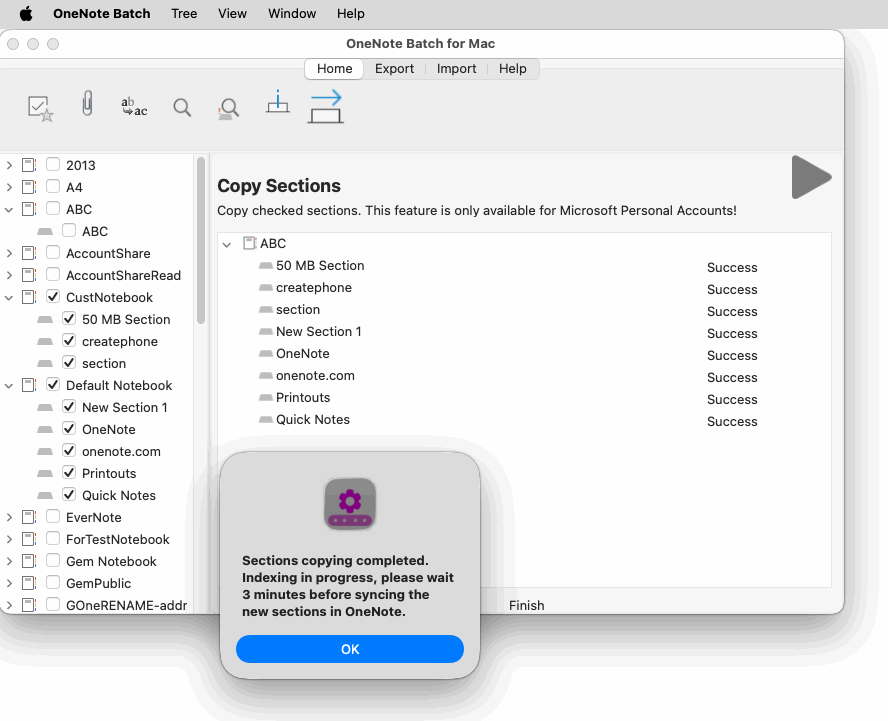 After Copied, Wait for Indexing