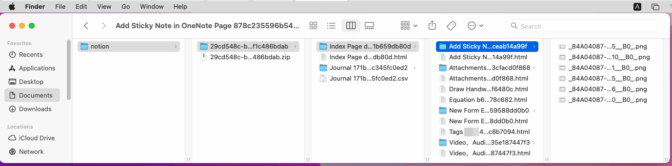 HTML Files Exported by Notion