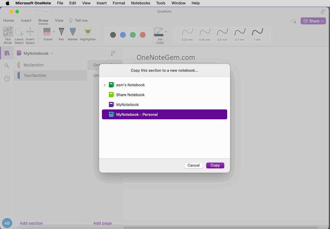 copy this section to a new notebook