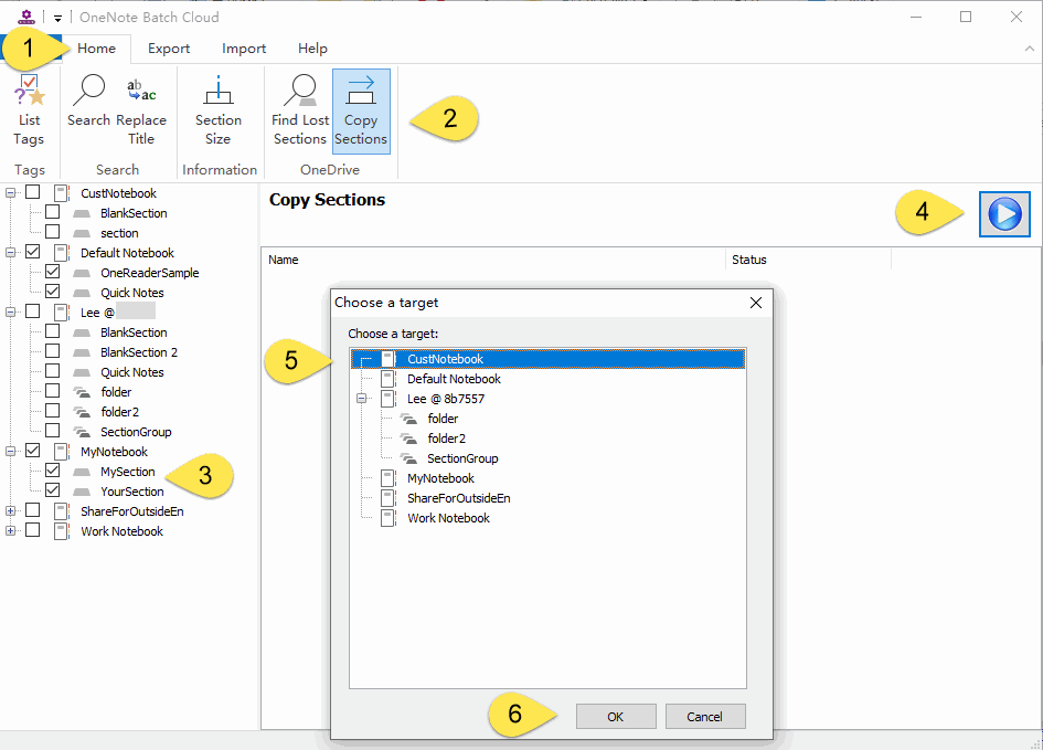 Pick Multiple Sections and Section Groups