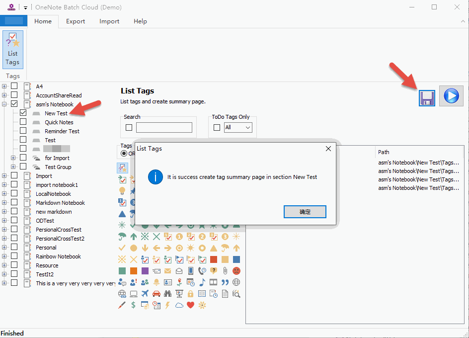 Create Tag Summary Page