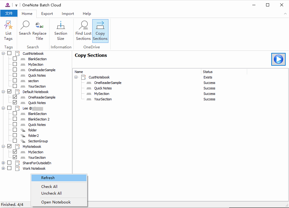 Refresh the Notebook Structure Tree