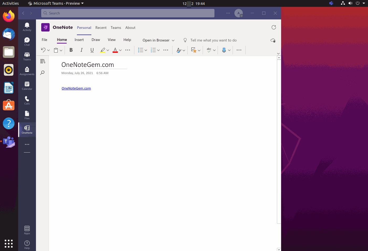 install onenote