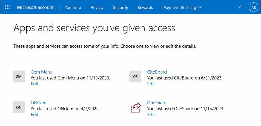 Manage the Apps and Services You’ve Given Access in Your Account