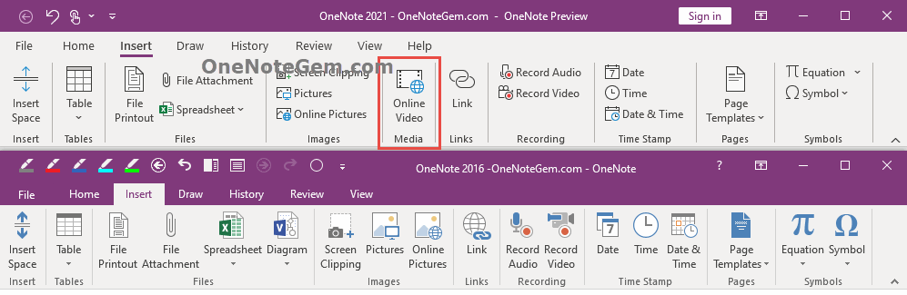 OneNote 2021 Online Video