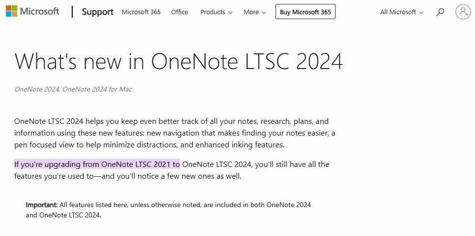 What's new in OneNote LTSC 2024