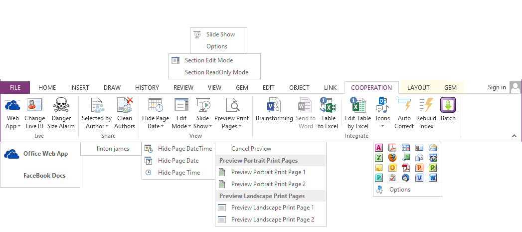 Cooperation Tab