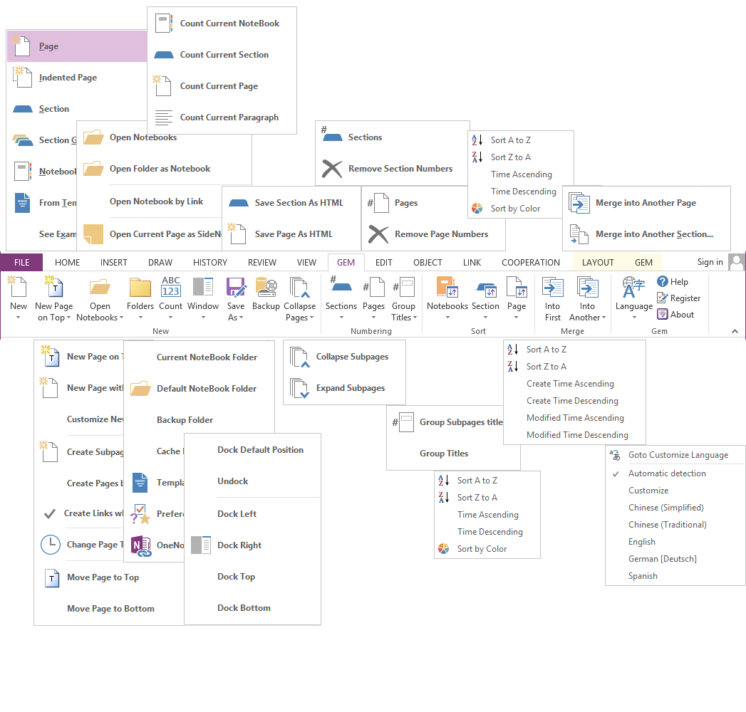 how to add onenote gem add on