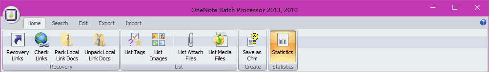 OneNote Batch - Home Tab