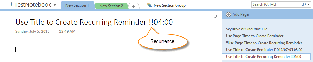 OneNote Reminder Office OneNote Gem Add Ins