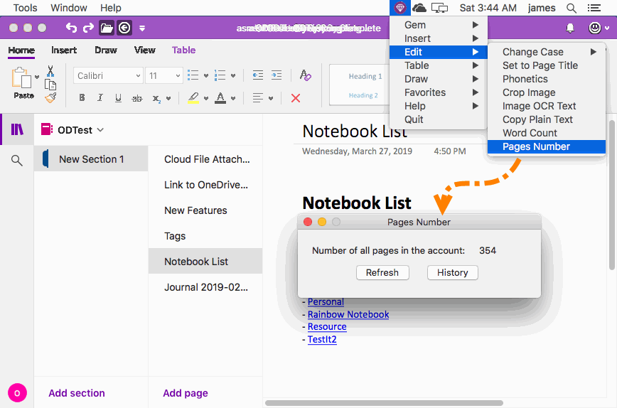 restore deleted onenote page