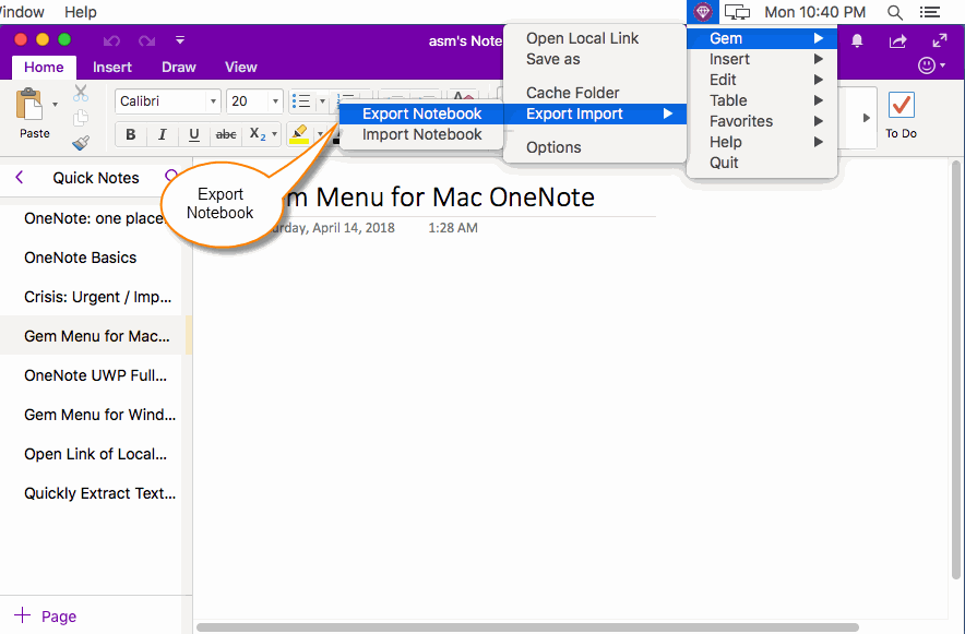 backup onenote for mac