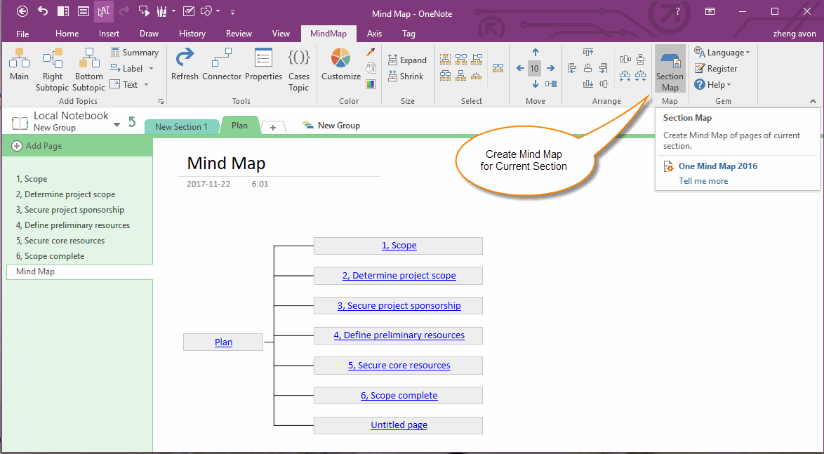 Create Map for Current Section