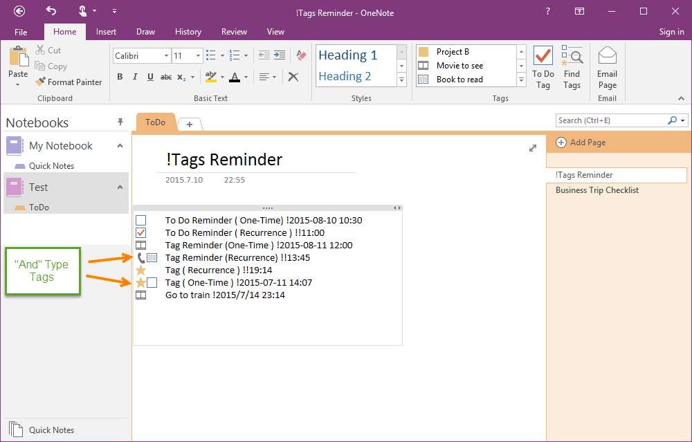 Add Multiple Tags to A Paragraph in OneNote