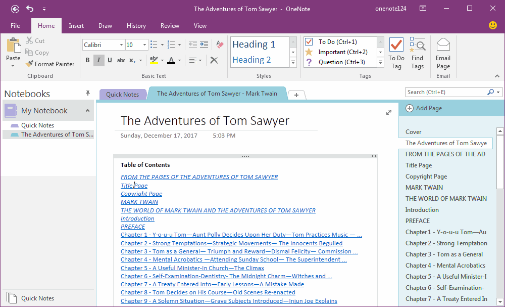 Store in OneNote