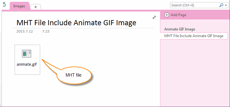 Convert GIF file to Mht file