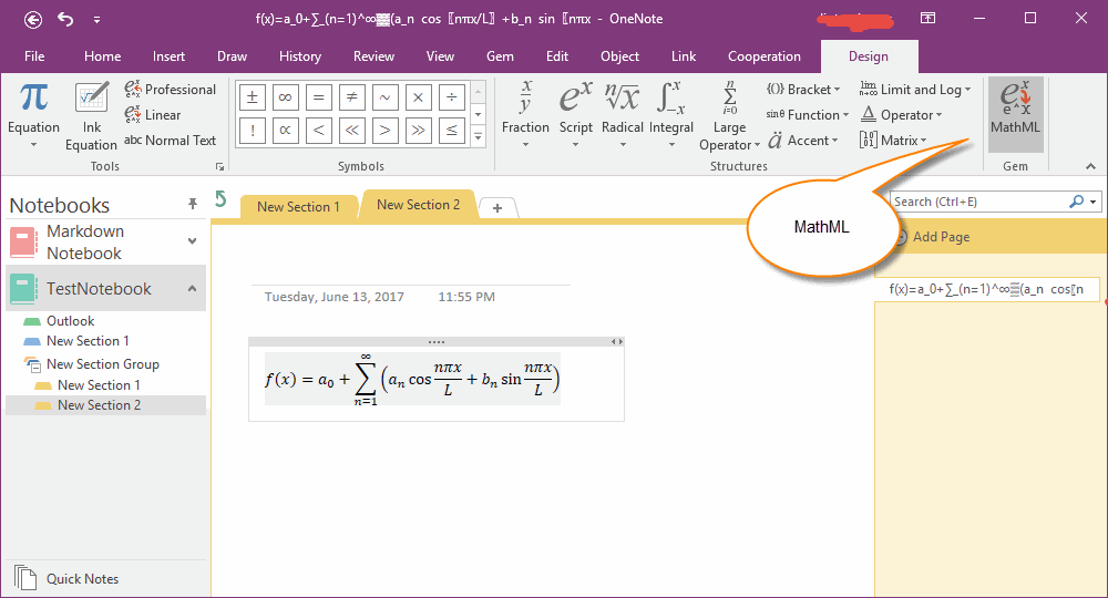 Copy MathML from OneNote Equation