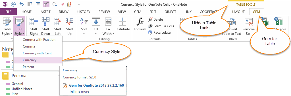 Cell Currency Style