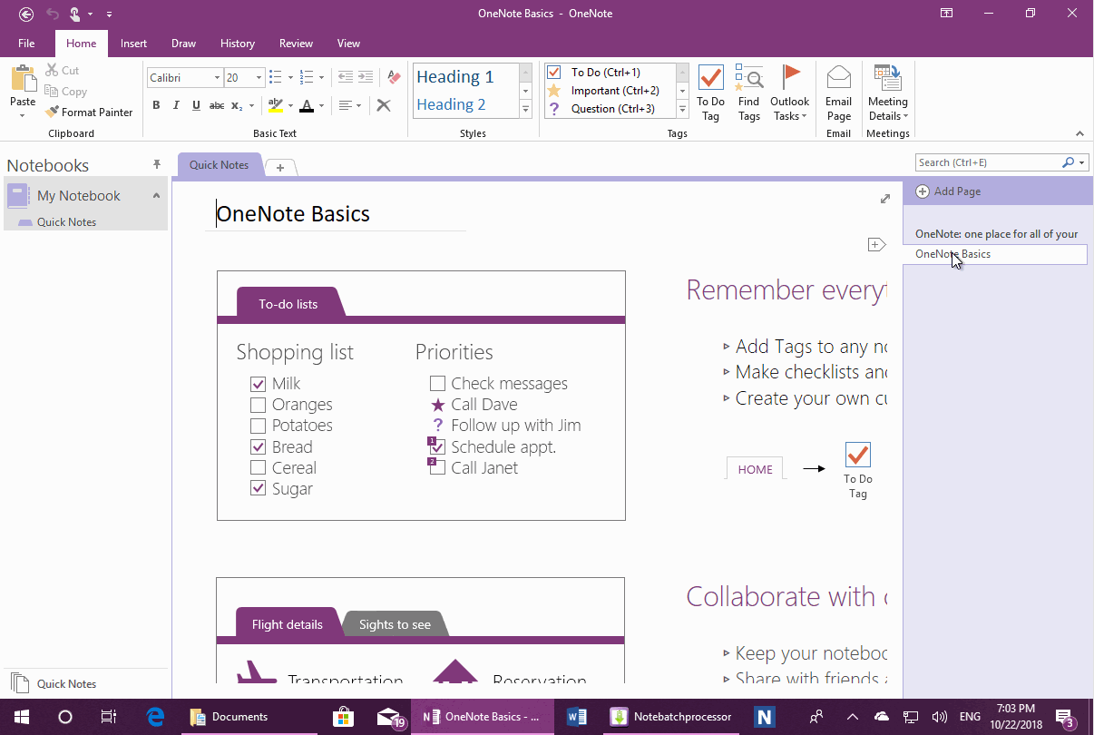 Using “Export to Doc” feature of “OneNote Batch” to export all OneNote notebooks to WordNote. 