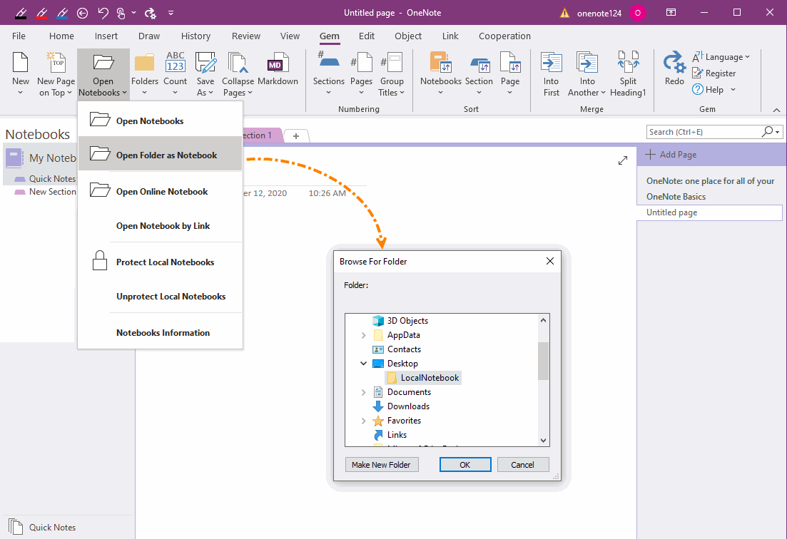 Gem’s “Open Folder as Notebook” Feature