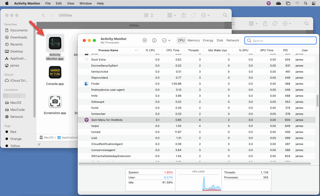 Use Activity Monitor to See all Running Apps and Processes