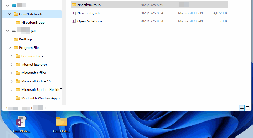 Extract as a OneNote Local Notebook