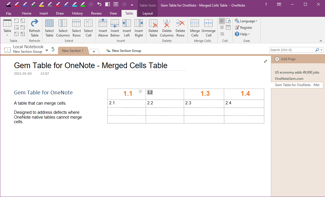 Unmerge Cell, Revert to Multiple Cells