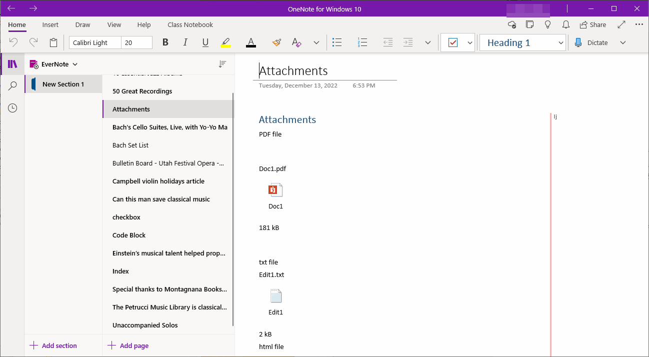 Sync and View Imported Pages in OneNote for Windows 10
