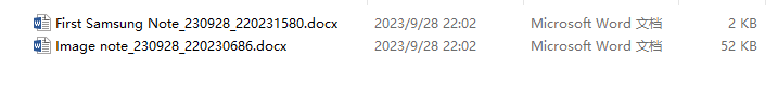 Exported Samsung Note docx Files