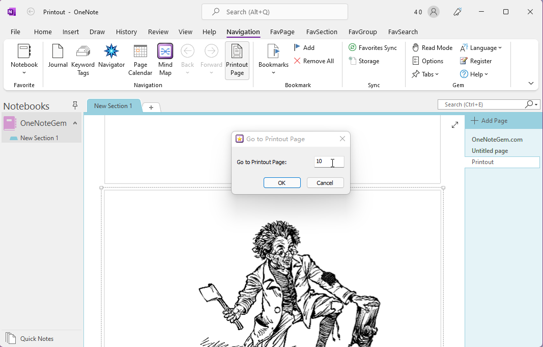 Jump to Specified PDF Printout Page
